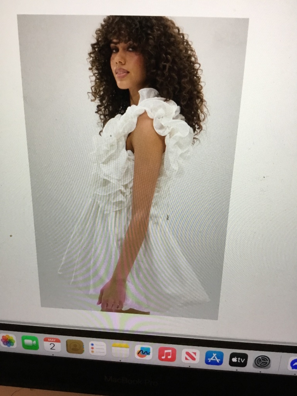 BORN TO STAND OUT RUFFLE MINI DRESS - S - Picture 8 of 8